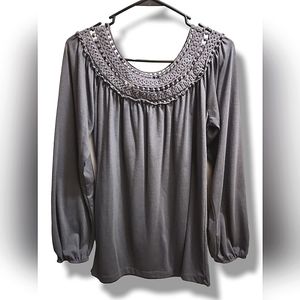 Women's long sleeve Blouse - size L - Grey